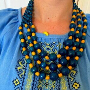 Handcrafted Ukrainian Necklace . Made In Ukraine